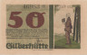  Бона. Германия. Харцгероде 50 пфеннигов 1921 год. Панорама города. Нотгельд зеленый. (XF) 