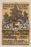  Бона. Германия. Штольберг 25 пфеннигов 1921 год. Нотгельд. (XF) 