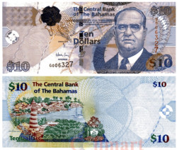 Бона. Багамы 10 долларов 2009 год. Сэр Стаффорд Лофтхаус Сэндс. (Пресс)