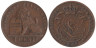  Бельгия. 1 сантим 1902 год. Лев. DER BELGEN 