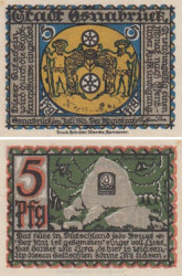 Бона. Германия. Оснабрюк 5 пфеннигов 1921 год. Нотгельд. (XF)