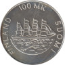  Финляндия. 100 марок 1991 год. 70 лет автономии Аландских островов. 