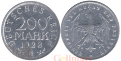 Германия (Веймарская республика). 200 марок 1923 год. Герб. (G)