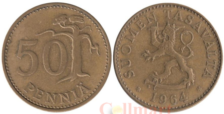  Финляндия. 50 пенни 1964 год. 