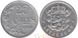 Люксембург. 25 сантимов 1954 год.