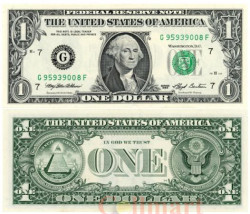 Бона. США 1 доллар 1993 год. Джордж Вашингтон. (Пресс)
