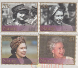 Набор марок. Науру. Королева Елизавета II. 4 марки.