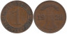  Веймарская республика. 1 рейхспфенниг 1928 год. (A) 