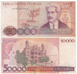 Бона. Бразилия 50000 крузейро 1984-1986 год. Освальдо Круз. (VF)