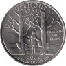  США. 25 центов 2001 год. Квотер штата Вермонт. (D) 