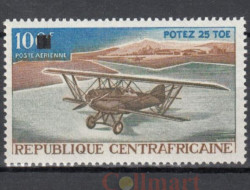 Марка. ЦАР 1967 год. Самолёт "Potez 25".