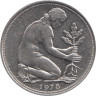  Германия (ФРГ). 50 пфеннигов 1978 год. Женщина, сажающая росток дуба. (D) 