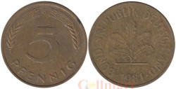 ФРГ. 5 пфеннигов 1981 год. (G)