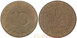 ФРГ. 10 пфеннигов 1976 год. (F)