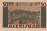  Бона. Германия. Харцгероде 50 пфеннигов 1921 год. Алексисбад. Нотгельд зеленый. (XF) 