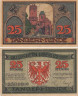  Бона. Германия. Тангермюнде 25 пфеннигов 1921 год. Нотгельд. (F) 