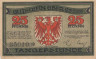  Бона. Германия. Тангермюнде 25 пфеннигов 1921 год. Нотгельд. (F) 