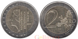 Нидерланды. 2 евро 2001 год. Королева Беатрикс.