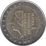  Нидерланды. 2 евро 2001 год. 