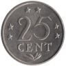  Нидерландские Антильские острова. 25 центов 1978 год. Герб. 