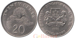Сингапур. 20 центов 1988 год. Каллиандра.