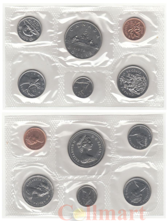  Канада. Набор монет 1978 год. Официальный годовой набор. (6 штук)  