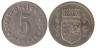  Германия. Олигс. 5 пфеннигов 1920 год. Нотгельд. 