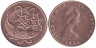  Остров Мэн. 1/2 пенни 1980 год. Атлантическая сельдь (AB). 