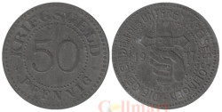 Германия. Золинген. 50 пфеннигов 1917 год. Рука с мечом. Нотгельд.