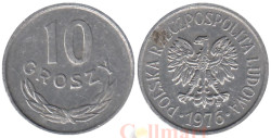 Польша. 10 грошей 1976 год. Герб.