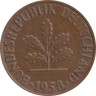  ФРГ. 2 пфеннига 1958 год. (F) 