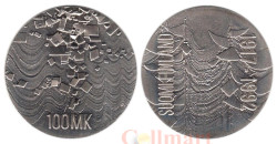 Финляндия. 100 марок 1992 год. 75 лет независимости Финляндии.