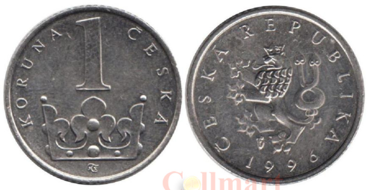  Чехия. 1 крона 1996 год. 