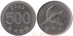 Южная Корея. 500 вон 2000 год. Маньчжурский журавль.