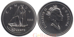 Канада. 10 центов 1994 год. Парусник. (UNC)