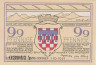  Бона. Германия. Бад-Хоннеф 99 пфеннигов 1921 год. Дом. Нотгельд. (XF) 