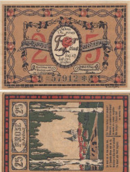 Бона. Германия. Фрозе 25 пфеннигов 1921 год. Нотгельд. (XF)