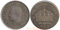 Швеция. 1 крона 2004 год.