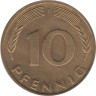  ФРГ. 10 пфеннигов 1982 год. (F) 