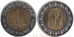 Египет. 1 фунт 2007 (٢٠٠٧) год. Тутанхамон.