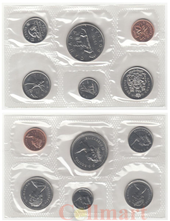  Канада. Набор монет 1976 год. Официальный годовой набор. (6 штук) 