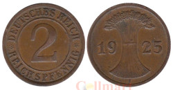Веймарская республика. 2 рейхспфеннига 1925 год. (E)