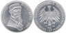  Германия (ФРГ). 5 марок 1968 год. 500 лет со дня смерти Иоганна Гутенберга. (G) 
