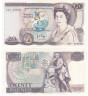  Бона. Великобритания 20 фунтов 1970 год. Уильям Шекспир. (XF) 