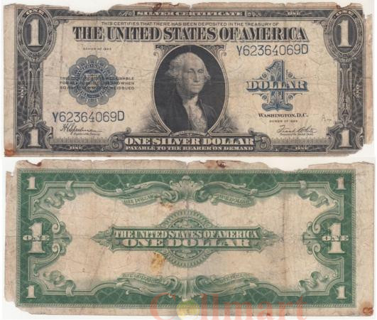  Бона. США 1 доллар 1923 год. Джордж Вашингтон. (Серебряный сертификат) (G) 