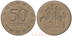 Литва. 50 центов 2000 год.