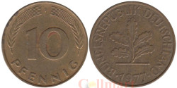 ФРГ. 10 пфеннигов 1977 год. (F)