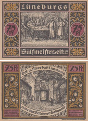Бона. Германия. Люнебург 75 пфеннигов 1921 год (вариант 1). Нотгельд. (XF)