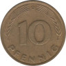  ФРГ. 10 пфеннигов 1982 год. (D) 