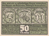  Бона. Германия. Вайсензе 50 пфеннигов 1921 год. Городская ратуша с башней. Нотгельд. (XF) 